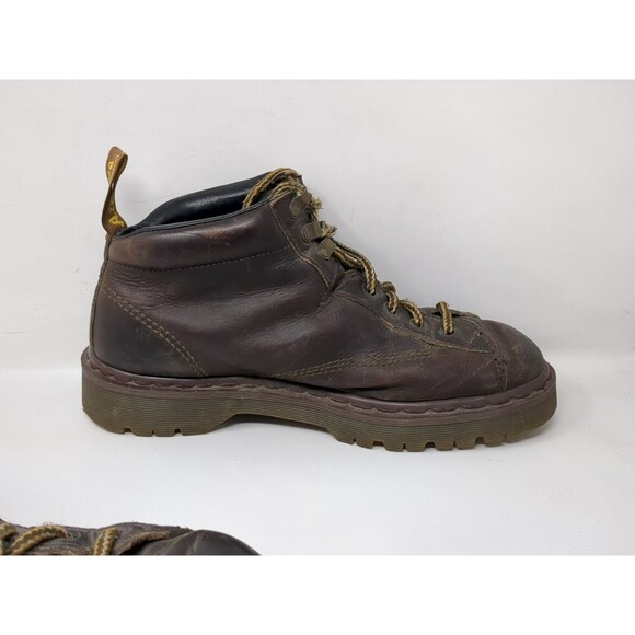 Vintage Dr Martens Ankle Boots UK 9 US Women 11 Men 10 Brown Chunky ENGLAND 8287 - Picture 2 of 10